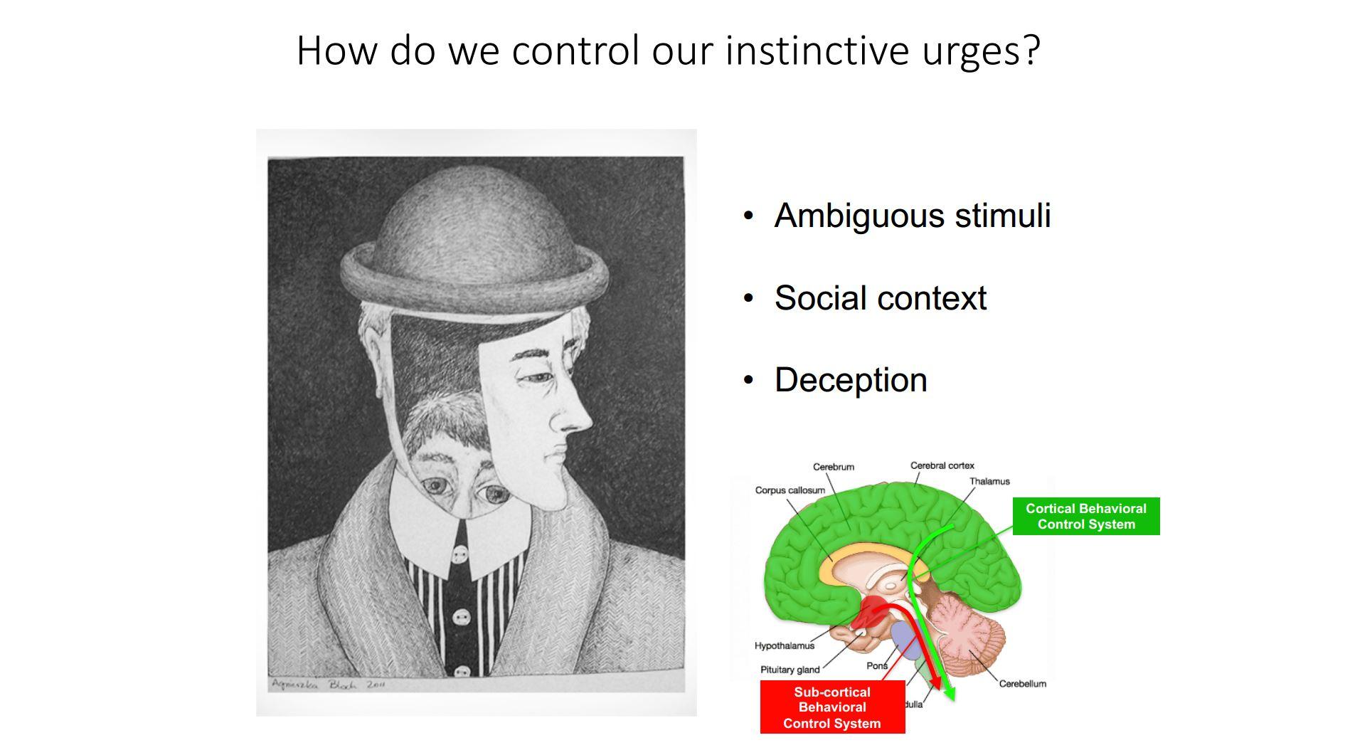 Controlling instinctive urges