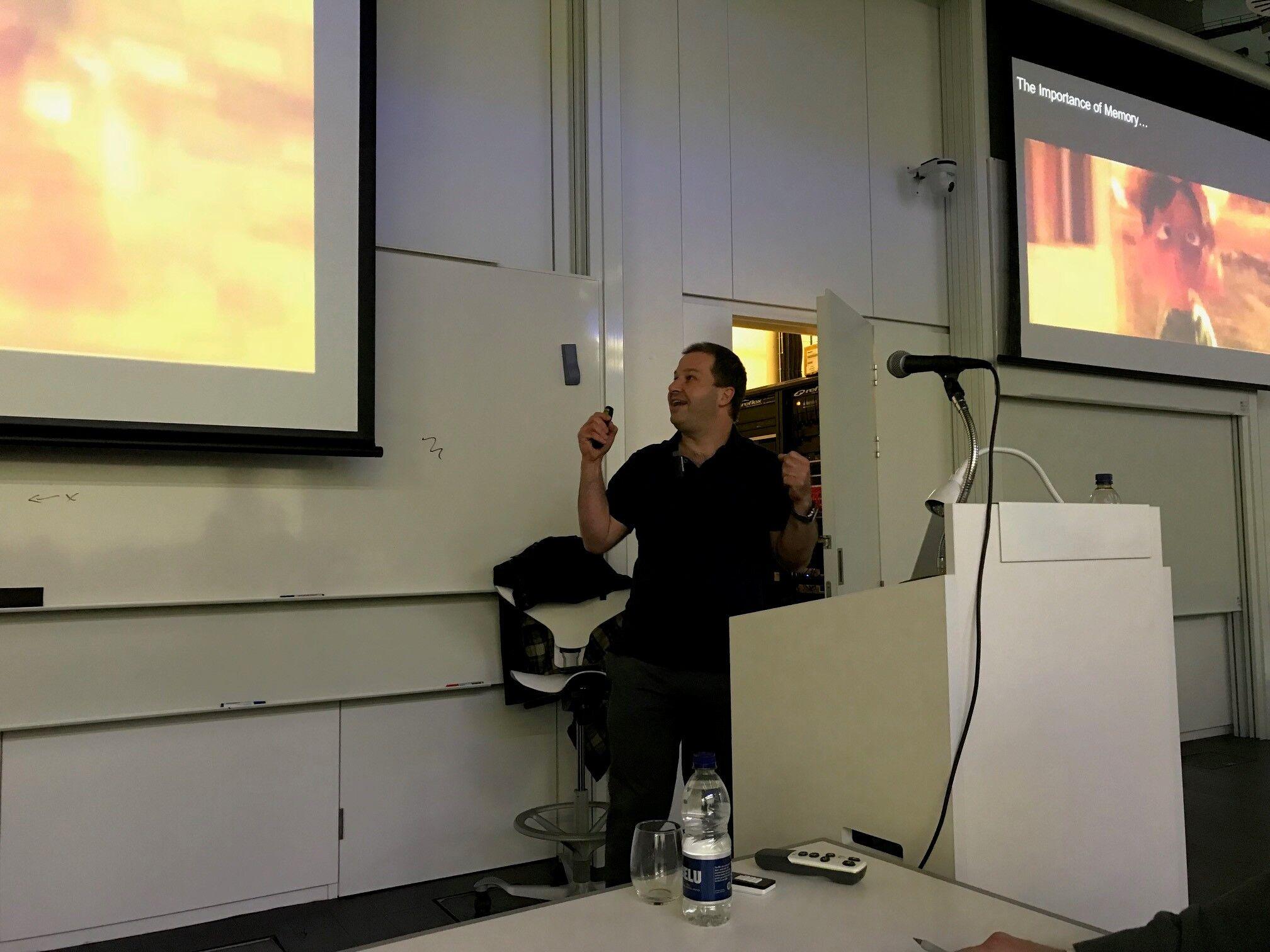 Loren Frank speaking at SWC seminar