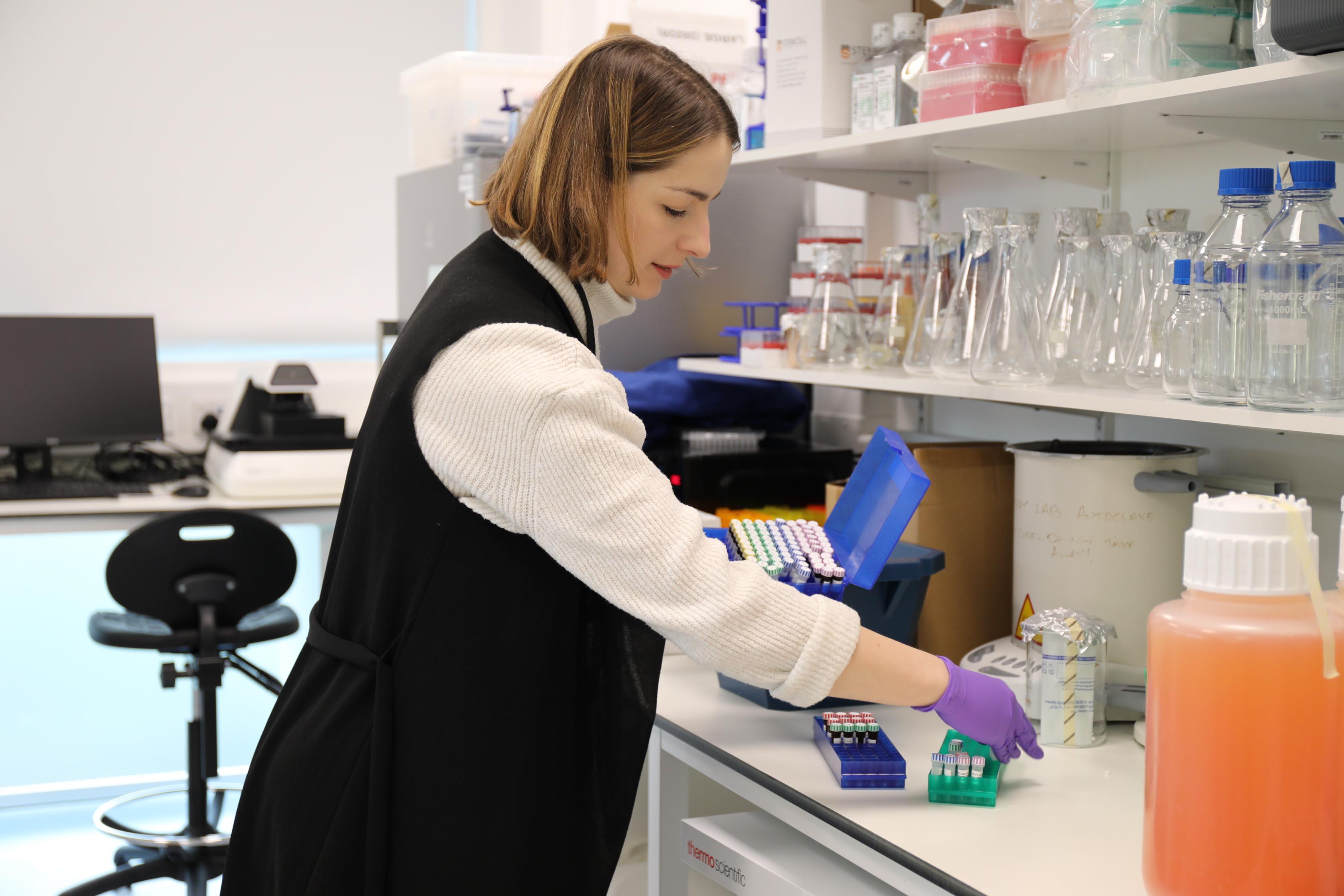 Hanna Sania lab bench