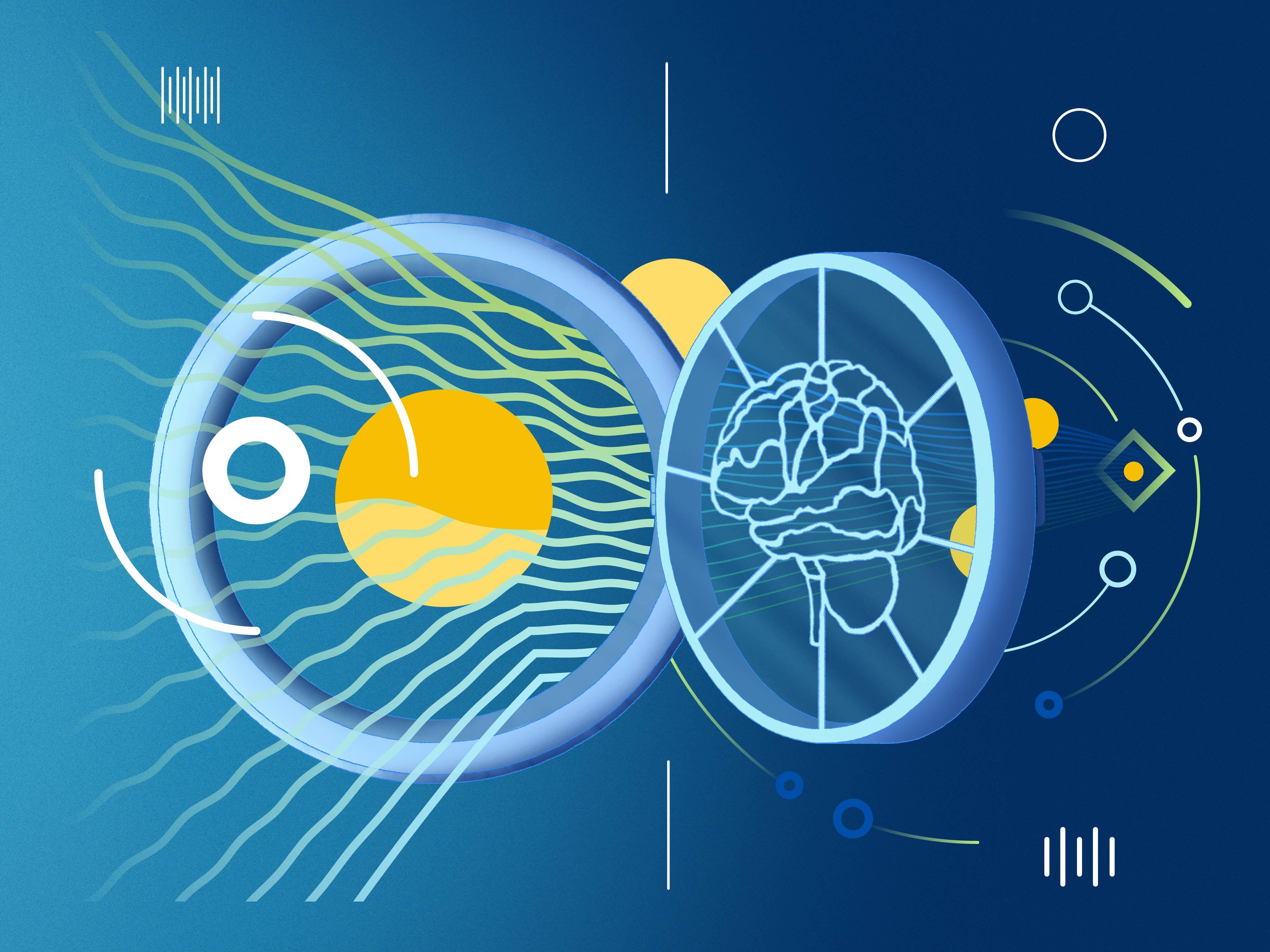 Graphic illustration depicting perception