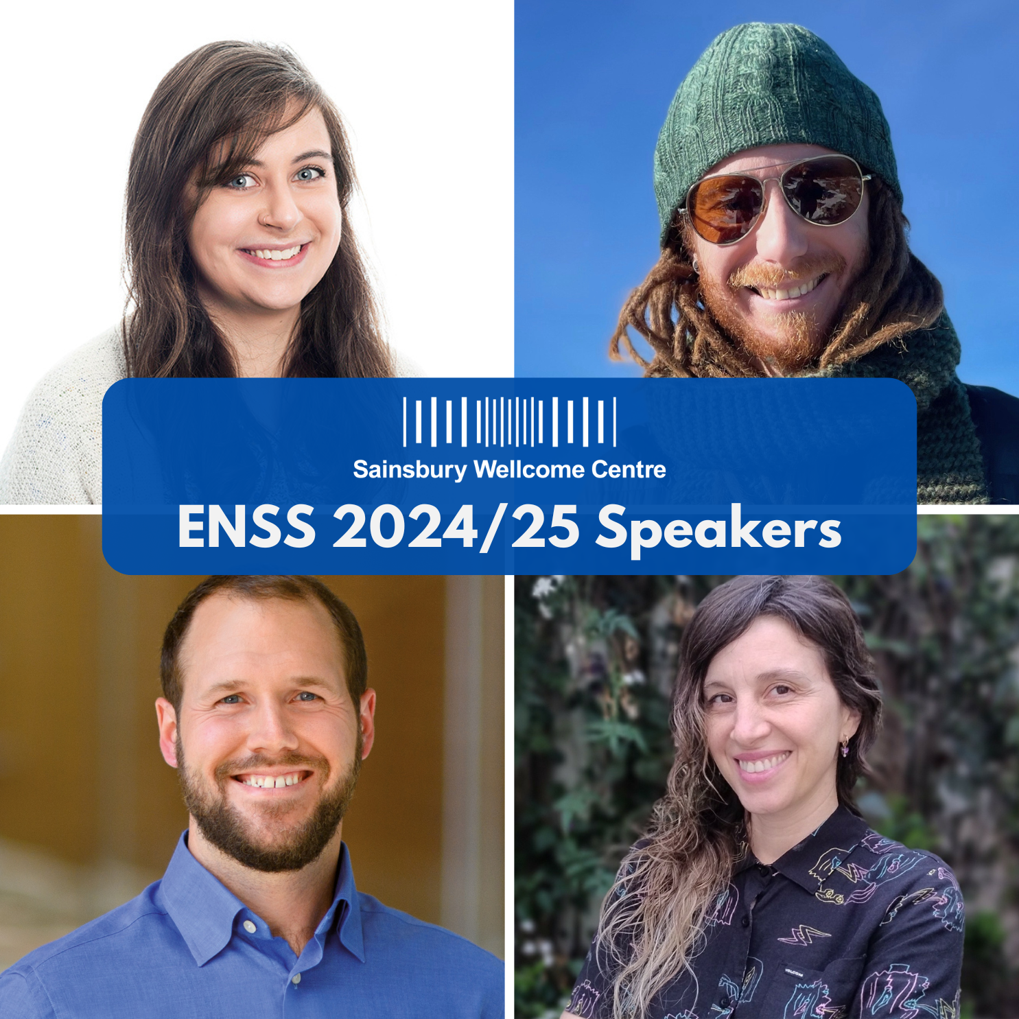 Photo collage of four ENSS winners with SWC logo in the middle and text "ENSS 2024/2025 Speakers"