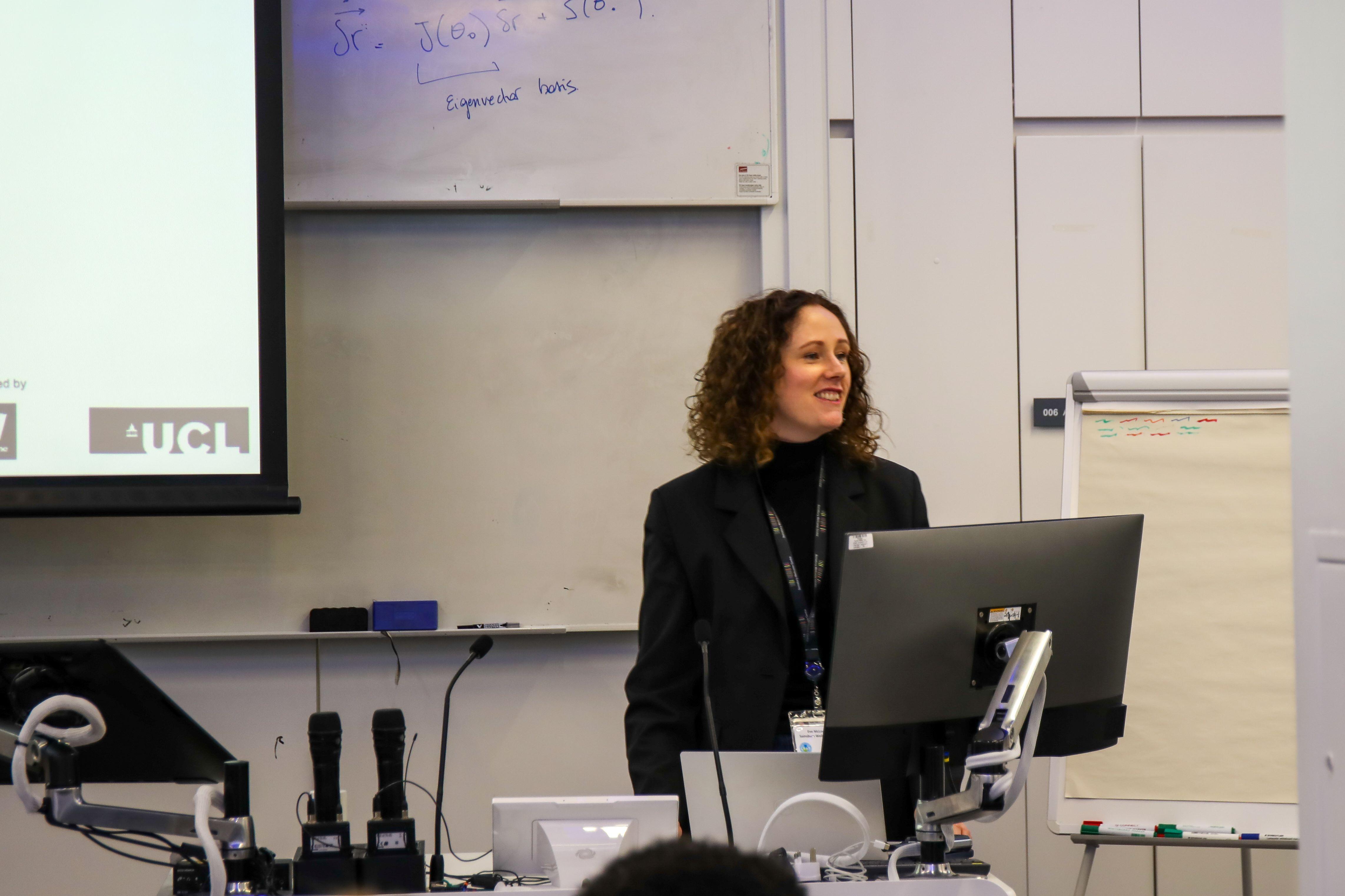 Eve McLoughlin speaking at the LEAF networking event.