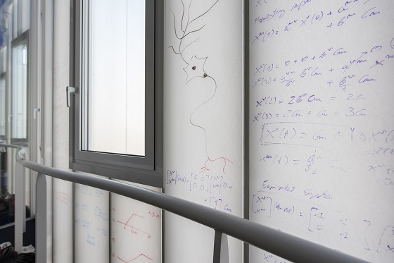 Writing on the glass walls inside the SWC - Image by Grant Smith