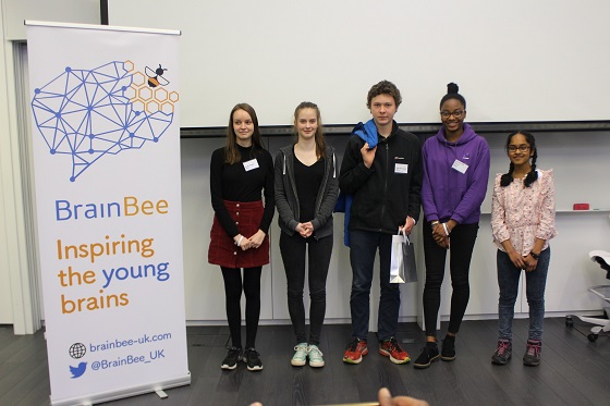 Group photo of the London Brain Bee winners