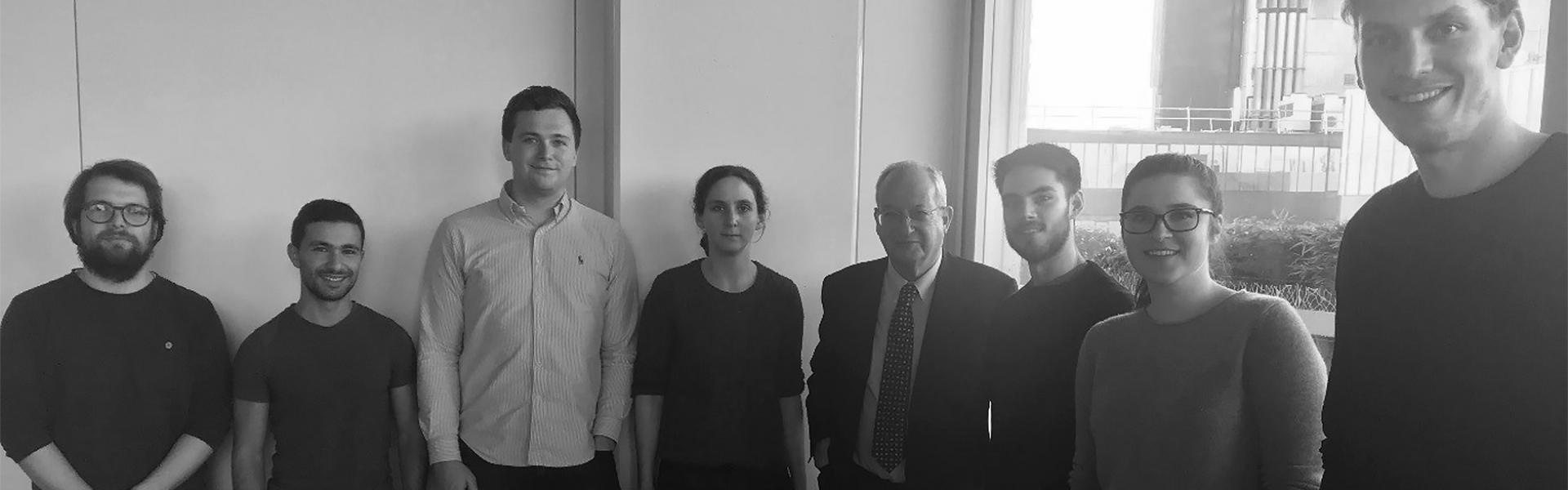 Lord Sainsbury and PhD students