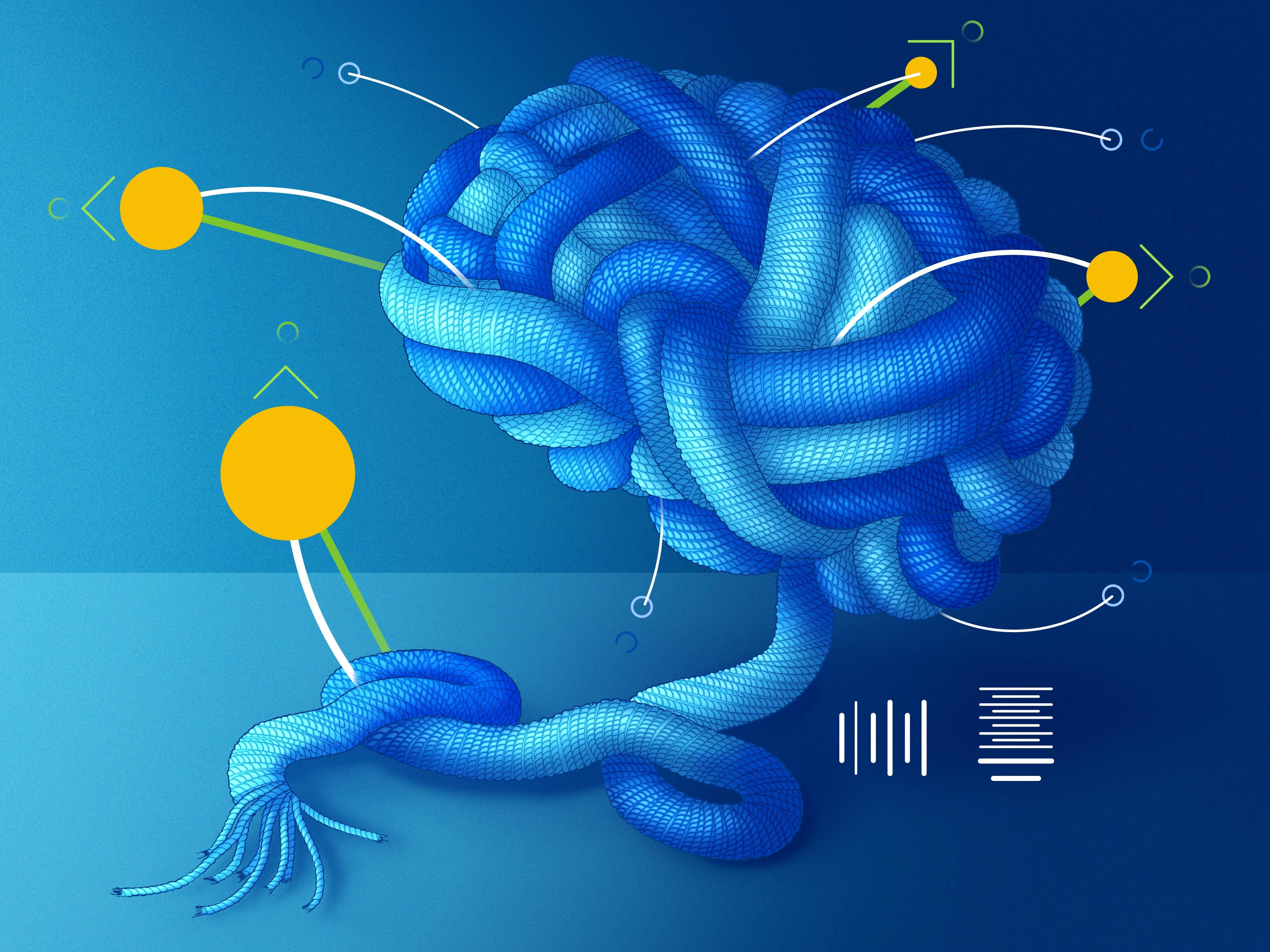 Graphic illustration depicting decisions