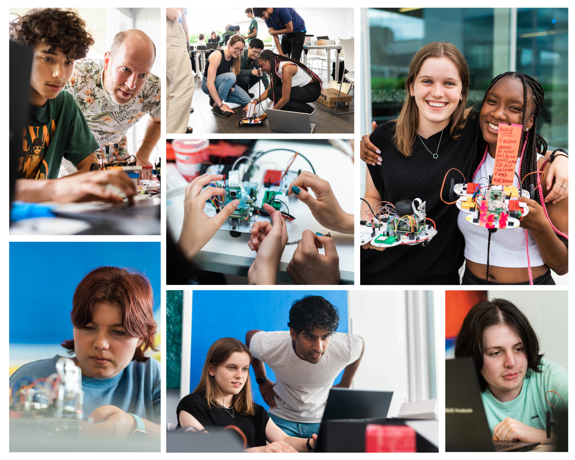 Neuronauts students with their robots