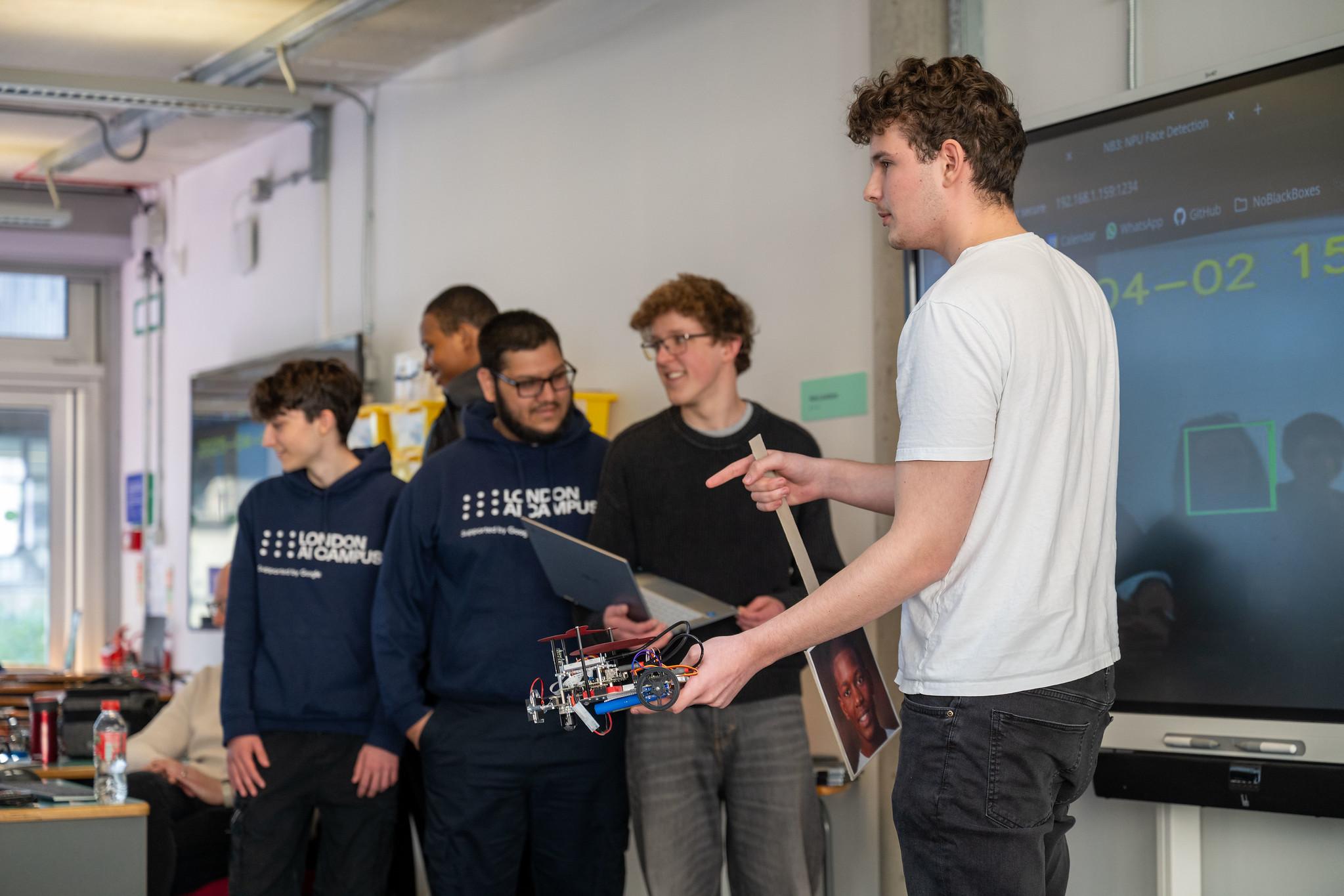 Students at the Build a Brain project finale. Credit: Camden Learning