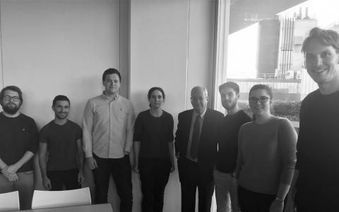 Lord Sainsbury and PhD students