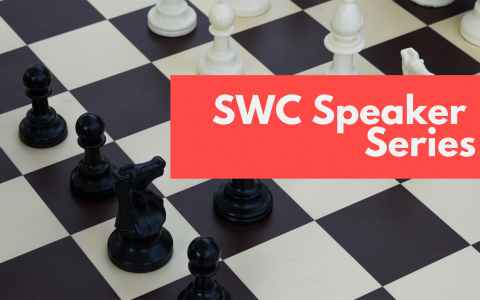 SWC Speaker Series banner image showing chess board